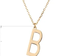 Naszyjnik srebrny - litera B