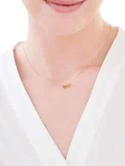 Naszyjnik srebrny - litera A, serce