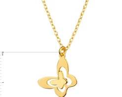 Naszyjnik srebrny - motyl