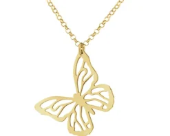 Naszyjnik srebrny - motyl