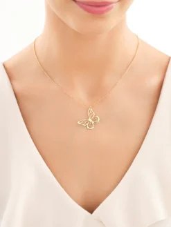 Naszyjnik srebrny - motyl