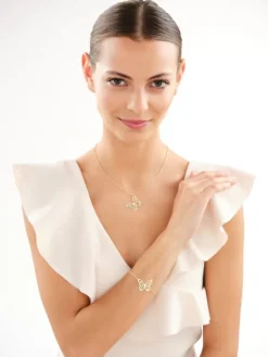 Naszyjnik srebrny - motyl