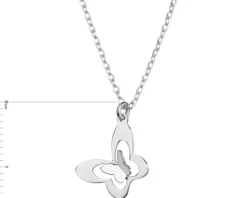 Naszyjnik srebrny - motyl