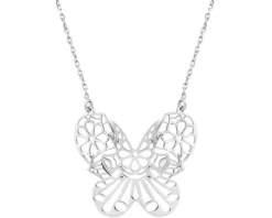 Naszyjnik srebrny - motyl