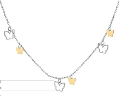 Naszyjnik srebrny - motyle