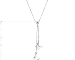 Naszyjnik srebrny - motyle