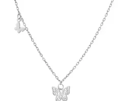 Naszyjnik srebrny - motyle