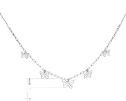 Naszyjnik srebrny - motyle