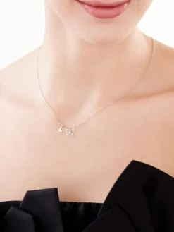 Naszyjnik srebrny - motyle