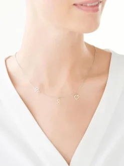 Naszyjnik srebrny - nieskończoność, koniczyna, serce