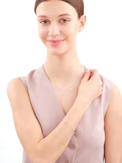 Naszyjnik srebrny - nieskończoność, serca, koniczyny