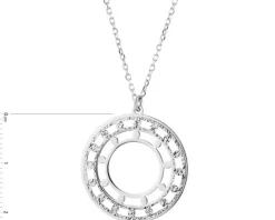 Naszyjnik srebrny - rozeta, koło