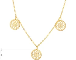 Naszyjnik srebrny - rozety