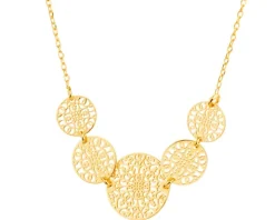 Naszyjnik srebrny - rozety