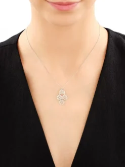 Naszyjnik srebrny - rozety