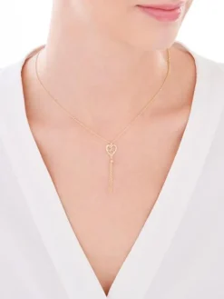 Naszyjnik srebrny - serca