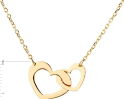 Naszyjnik srebrny - serca