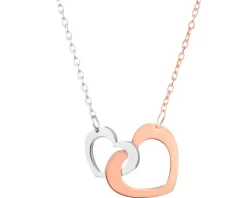 Naszyjnik srebrny - serca