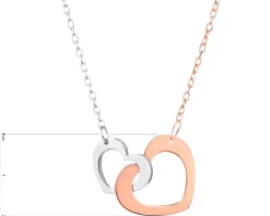 Naszyjnik srebrny - serca