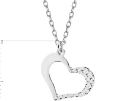 Naszyjnik srebrny - serce