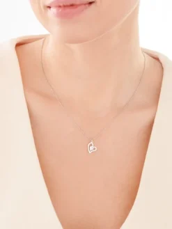 Naszyjnik srebrny - serce