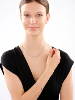 Naszyjnik srebrny - taśma