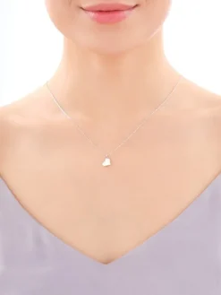 Naszyjnik srebrny z cyrkonią - serce