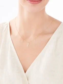 Naszyjnik srebrny z cyrkoniami - nieskończoności