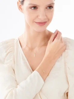 Naszyjnik srebrny z cyrkoniami - nieskończoności