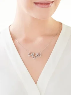 Naszyjnik srebrny z cyrkoniami