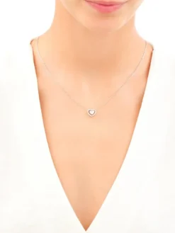 Naszyjnik srebrny z cyrkoniami - serca