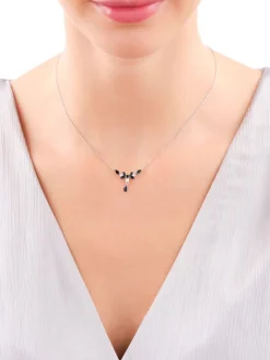 Naszyjnik srebrny z cyrkoniami