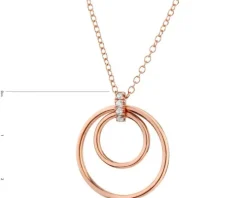 Naszyjnik srebrny z cyrkoniami - koła