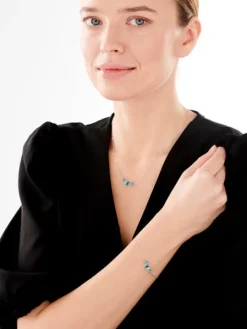 Naszyjnik srebrny z cyrkoniami - motyl