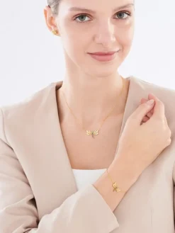 Naszyjnik srebrny z cyrkoniami - ważka