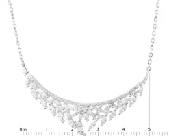 Naszyjnik srebrny z cyrkoniami