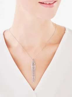 Naszyjnik srebrny z cyrkoniami