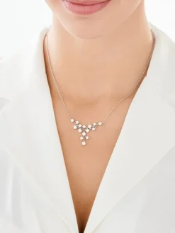 Naszyjnik srebrny z cyrkoniami