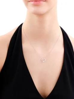 Naszyjnik srebrny z cyrkoniami - serce