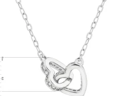 Naszyjnik srebrny z cyrkoniami - serce