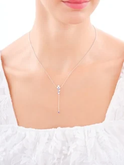 Naszyjnik srebrny z cyrkoniami