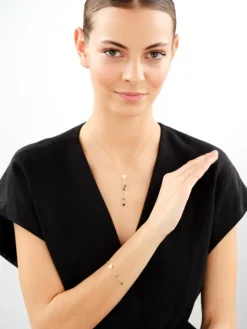 Naszyjnik srebrny z cyrkoniami - serca