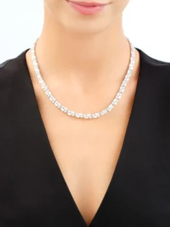 Naszyjnik srebrny z cyrkoniami