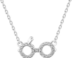 Naszyjnik srebrny z cyrkoniami - Harry Potter, okulary, Warner Bros. Discovery