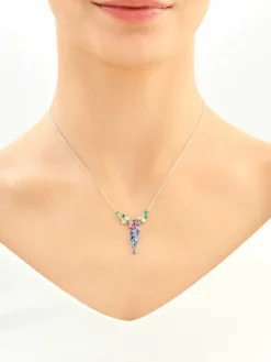 Naszyjnik srebrny z cyrkoniami