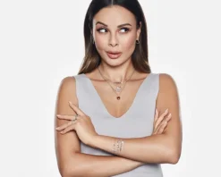 Naszyjnik srebrny z cyrkoniami - mama, serce