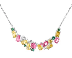 Naszyjnik srebrny z cyrkoniami