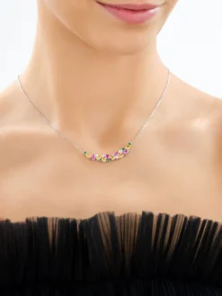 Naszyjnik srebrny z cyrkoniami