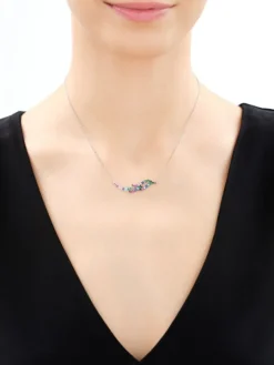 Naszyjnik srebrny z cyrkoniami