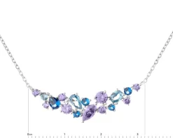 Naszyjnik srebrny z cyrkoniami